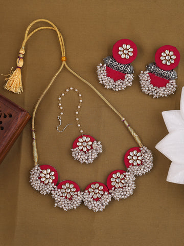 Handmade Pink Choker Set