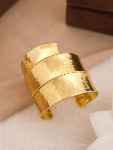 Handmade Gold-Plated Cuff Bracelet