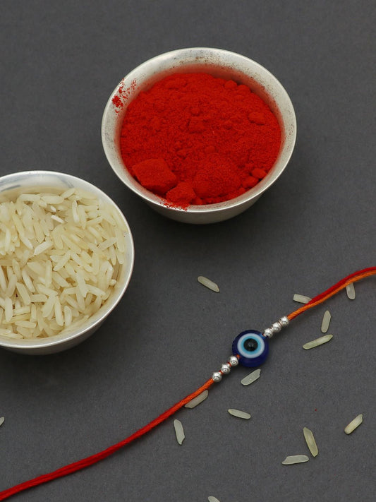925 Silver Evil Eye thread Rakhi