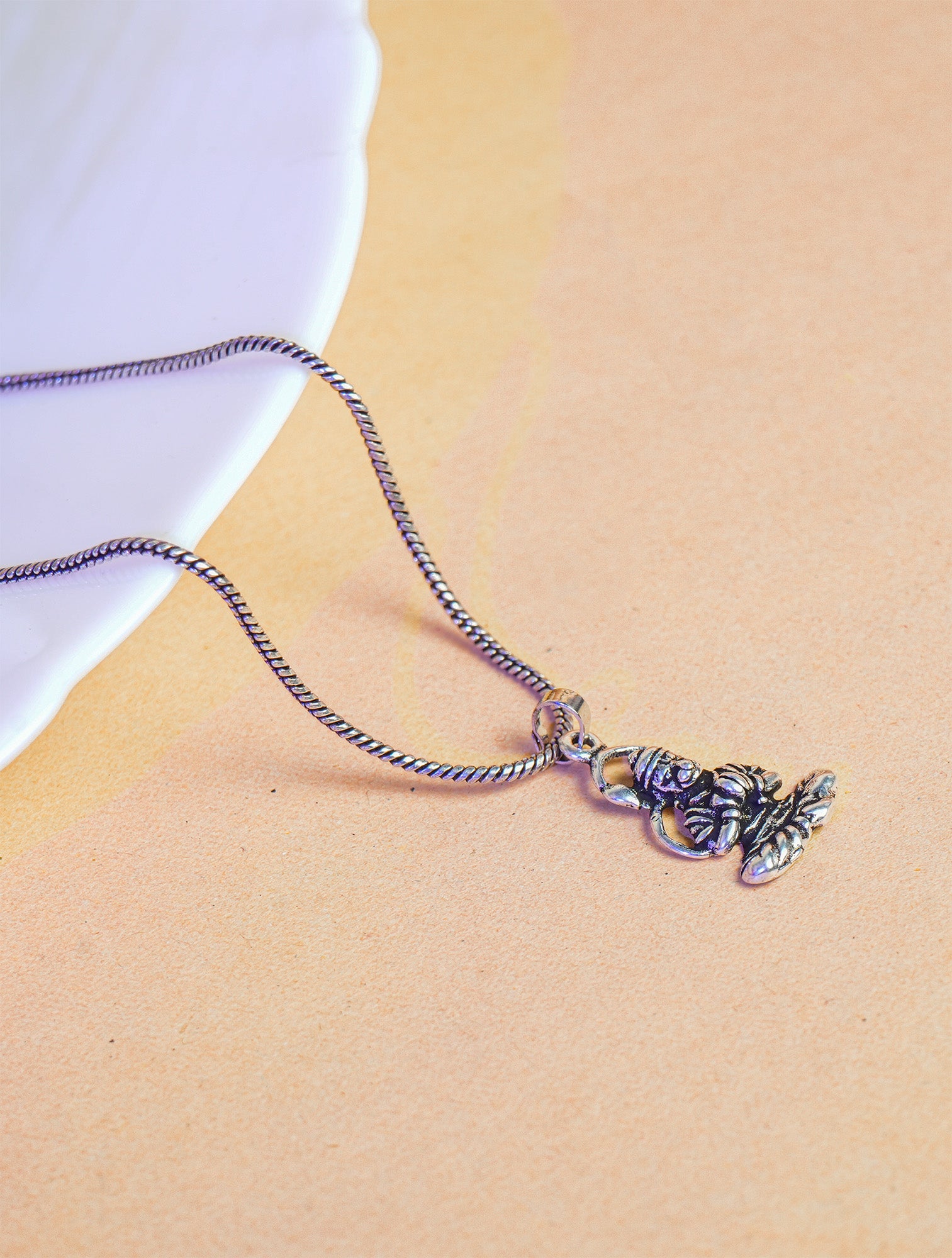 Silver Plated Lord Hanuman Pendant with Chain