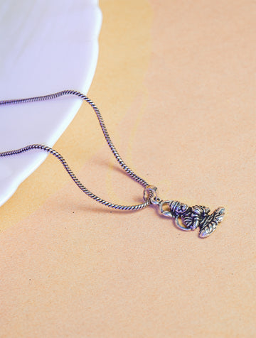 Silver Plated Lord Hanuman Pendant with Chain