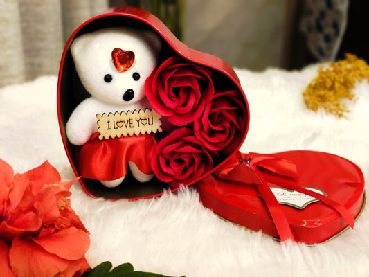 Timeless Red Rose & Gold LOVE Display The Eternal Romance Collection