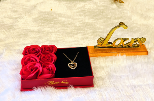 The Ultimate Valentine’s Day Bundle Eternal Rose LOVE Stand and Soap Rose Jewelry Box