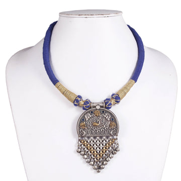 Thread Oxidised Long Necklace