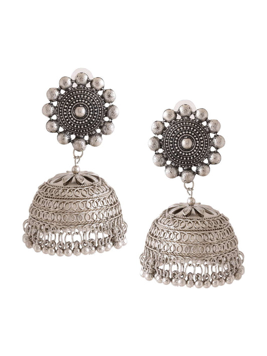 Oxidised Big Jhumka Earring