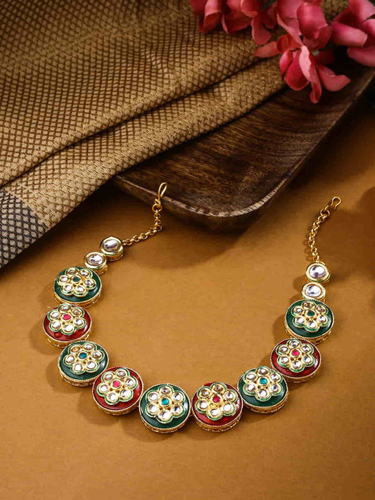 Gold Plated Kundan Matha Patti