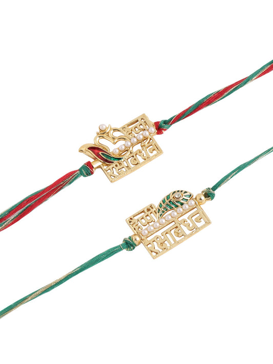 Set of 2 Happy Raksha Bandhan Rakhis