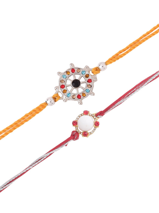 Set of 2 Colorful Rakhis For Brother