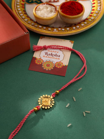 Gold-Plated Star Badge Rakhi For Kids