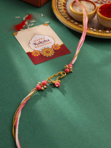 Cute Cat Rakhi with Pink Thread For Kids
