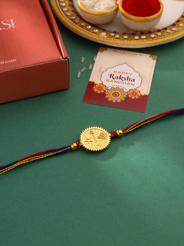 Gold-Plated Set of 1 Rakhi For Brother