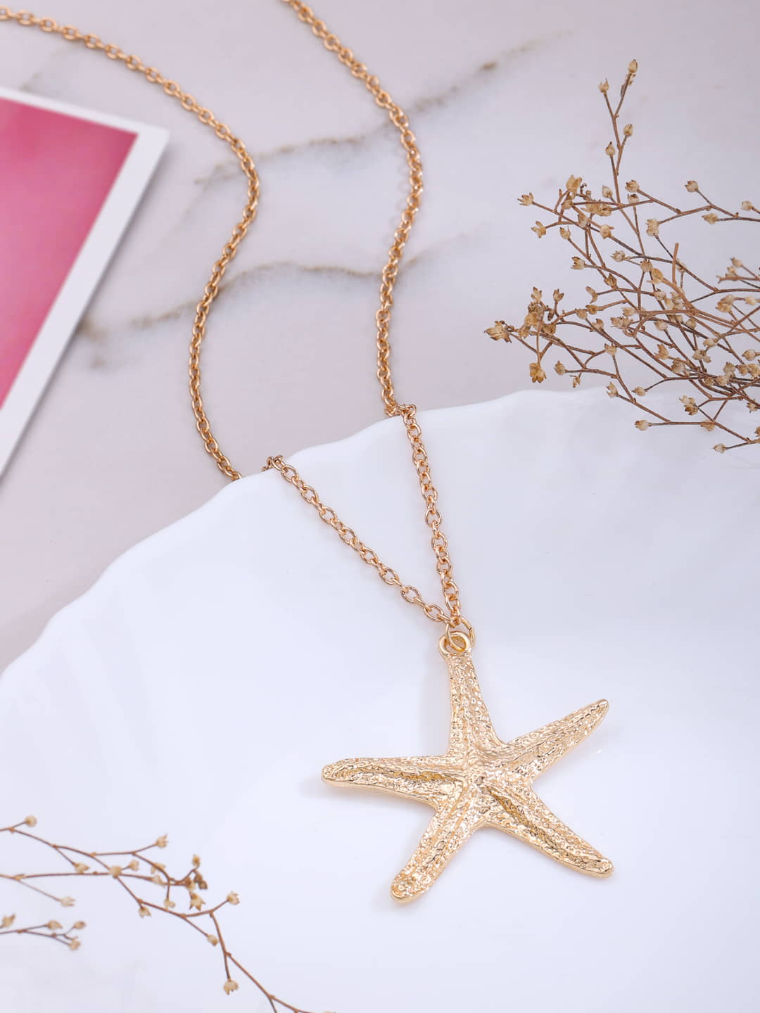 Viraasi Gold Plated Starfish Necklace