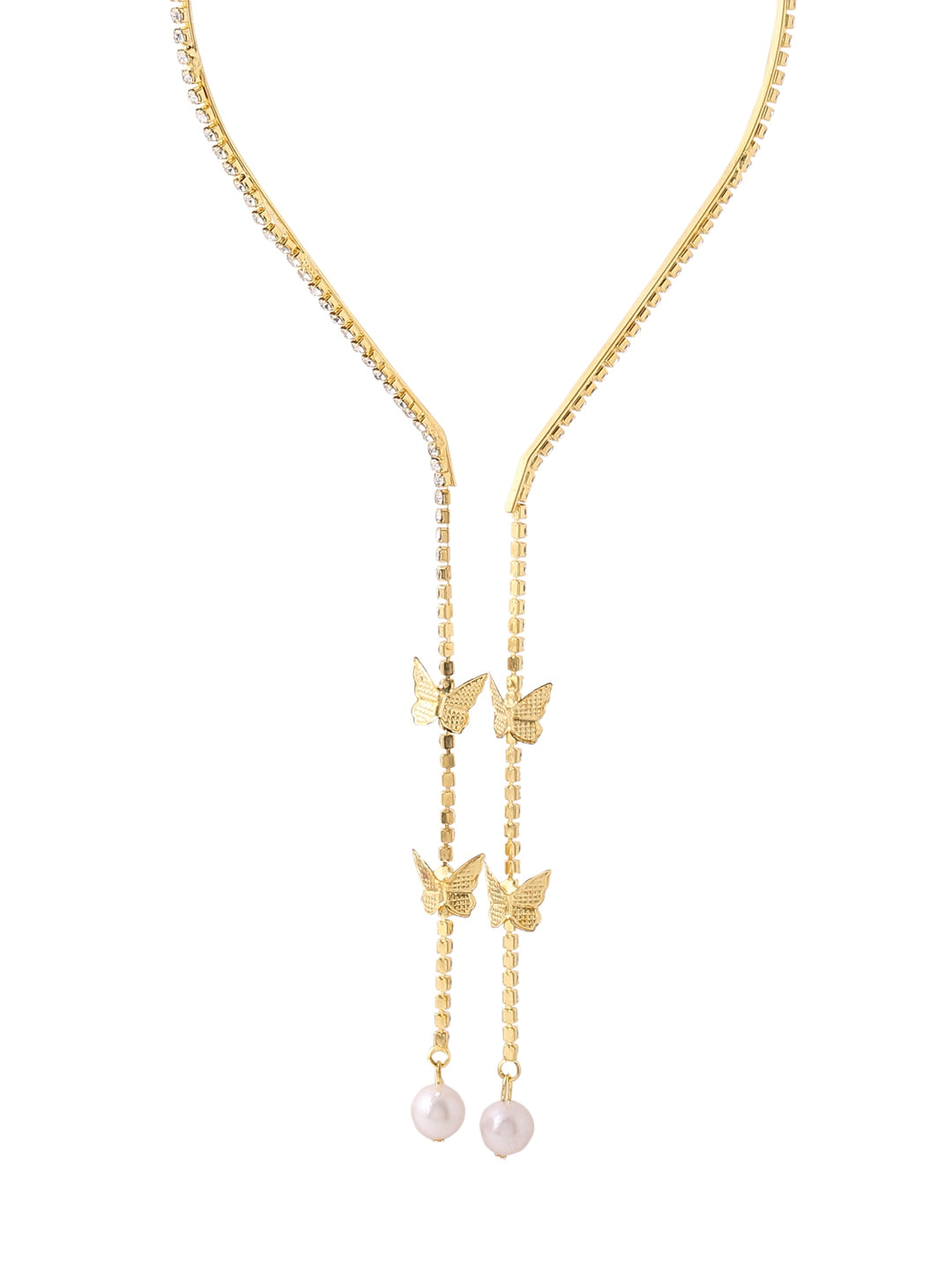 Gold Plated Pearl Studded Hair Band For Women Gold Plated Pearl Studded Hair Band For Women