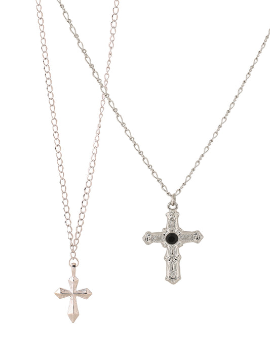 Set of 2 Jesus Cross Pendant