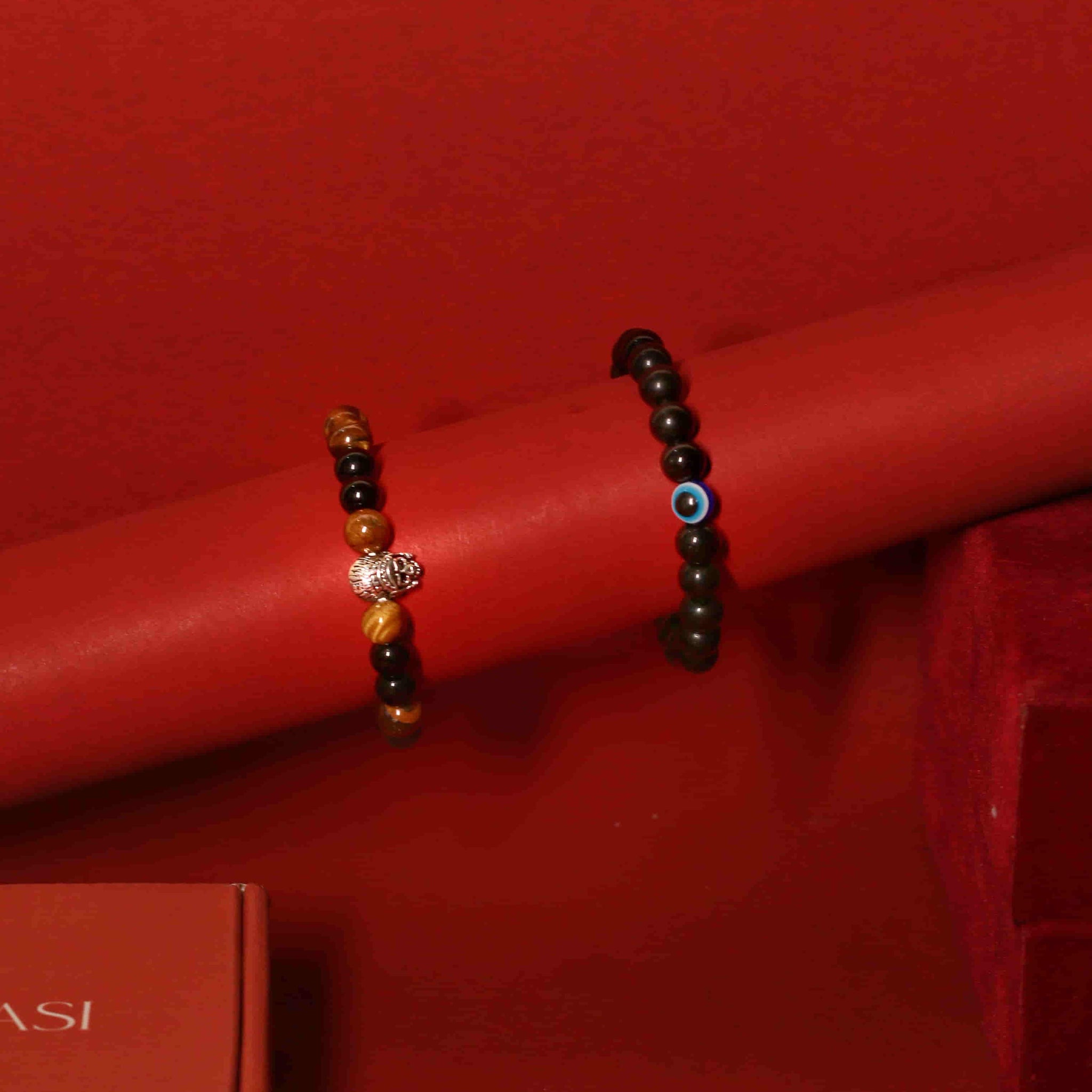 Set of 2 Evil Eye Stretchable Bracelet