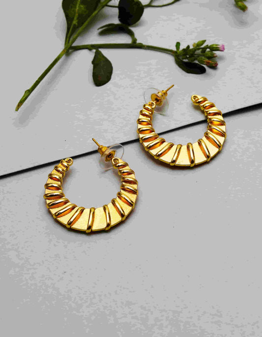 Gold Plated Hoop Earrings for Women