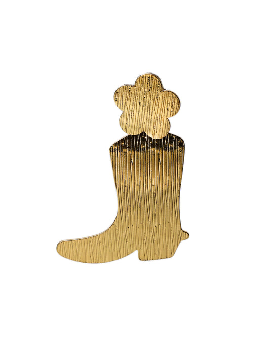 Gold Plated Dangler Boot Earring