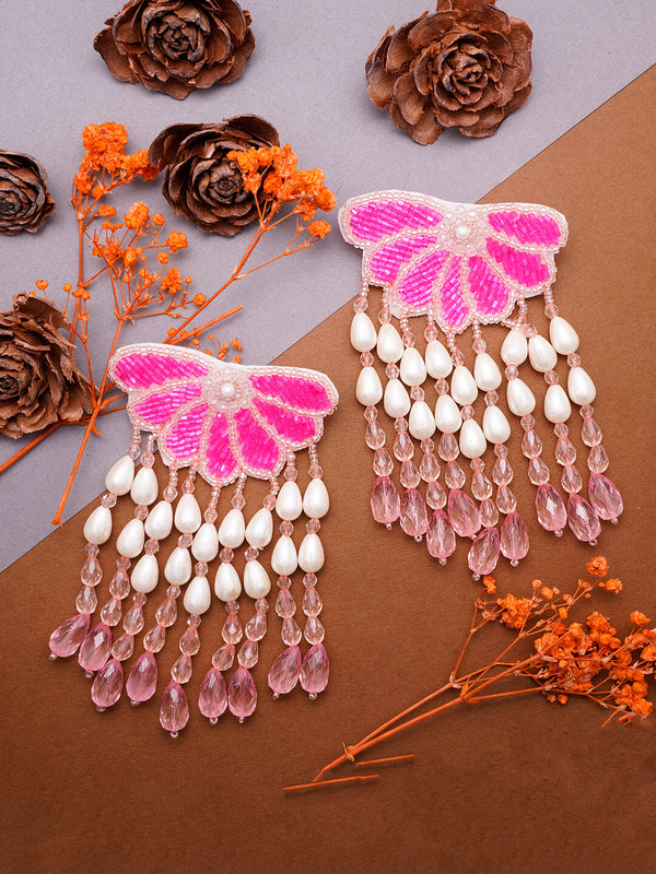 Earrings Handmade Feather Earrings Myntra Handmade Butterfly Pearl