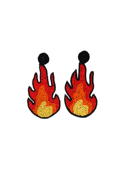 Handmade Fire Dangler Earring