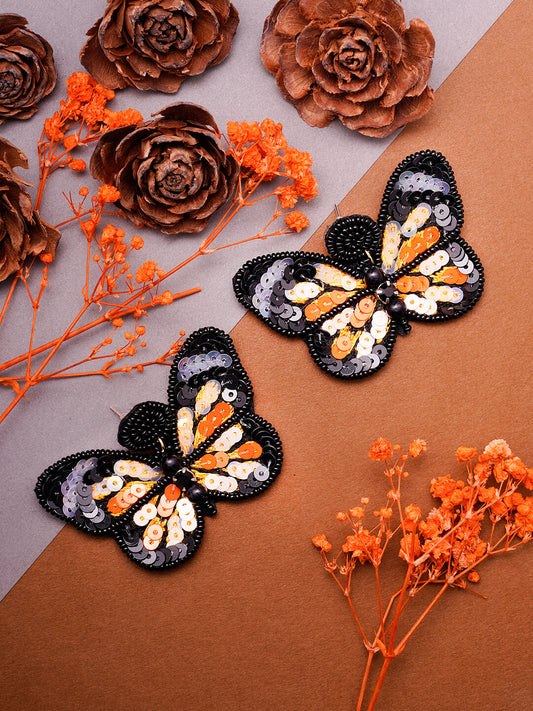 Handmade Black Butterfly Earring