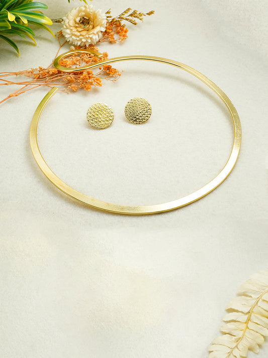 Gold Plated Hasli Necklace Set