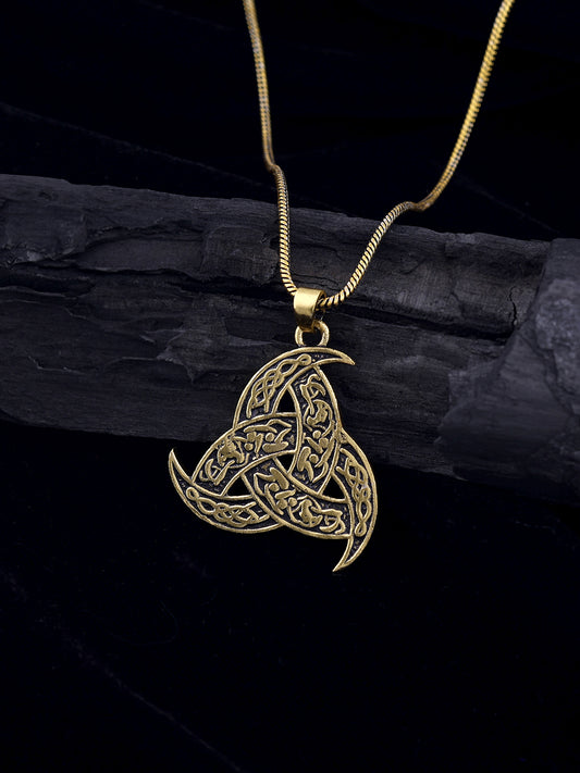 The Triple Horn of Odin Amulet Necklace