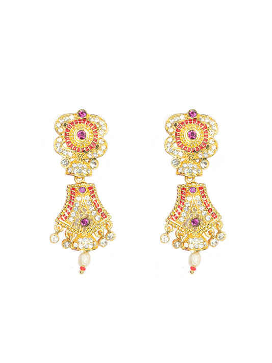 Gold Plated Rajwadi Jewellery Set