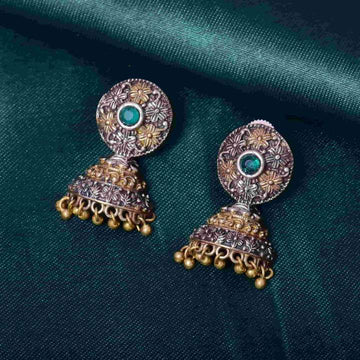 gold-and-silver-plated-small-jhumki-earrings-viraasi
