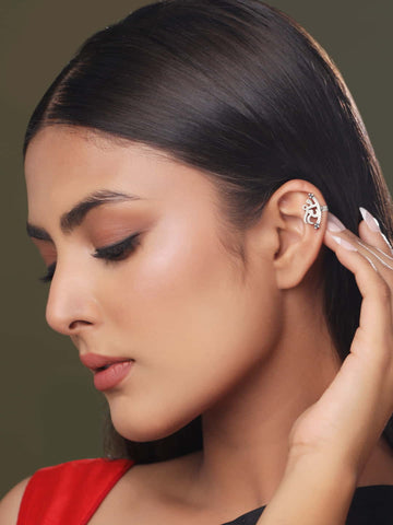 Noor Oxidised Ear Cuffs For Women