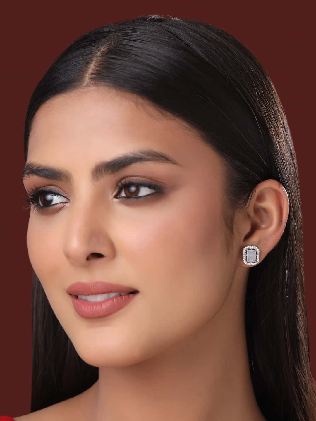 Gray Diamond Stud Earrings For Women