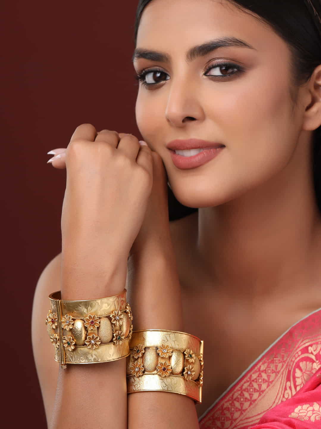 The Samhat Silver Bangles-Buy Temple Jewellery Bangles Online — KO Jewellery