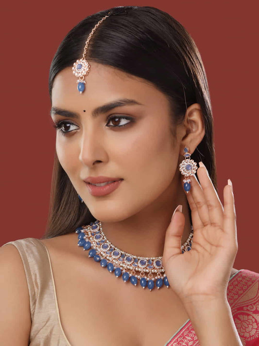 Diamond Studded Bridal Jewellery Set