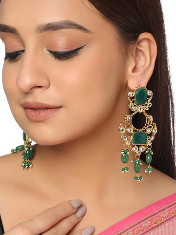 gold-plated-green-stone-dangle-earrings-viraasi
