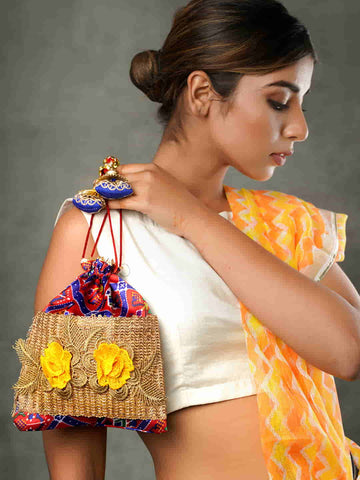 Viraasi Pink Color Traditional Potli for Women