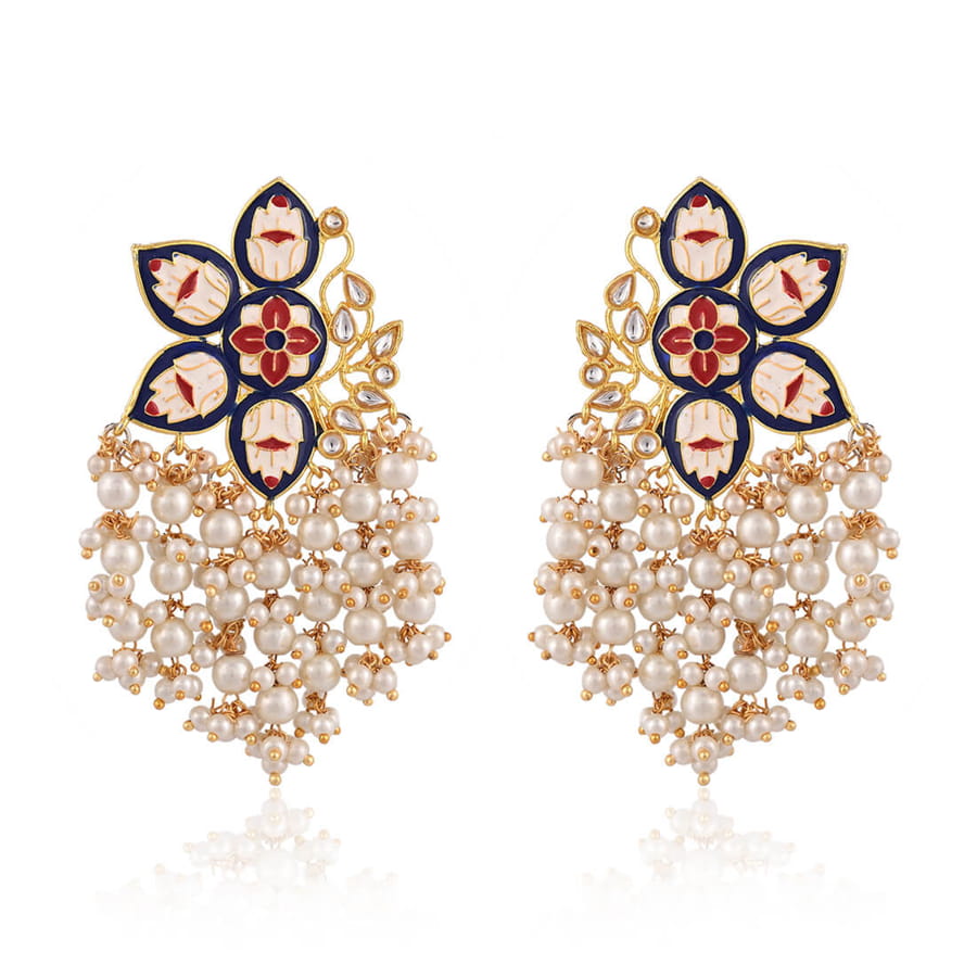 contemporary-jhumka-earrings-with-pearls-blue-viraasi
