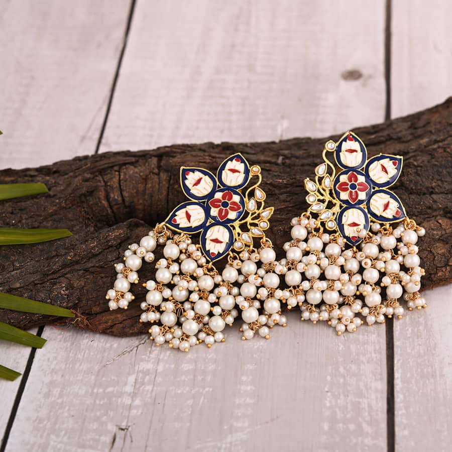 contemporary-jhumka-earrings-with-pearls-blue-viraasi