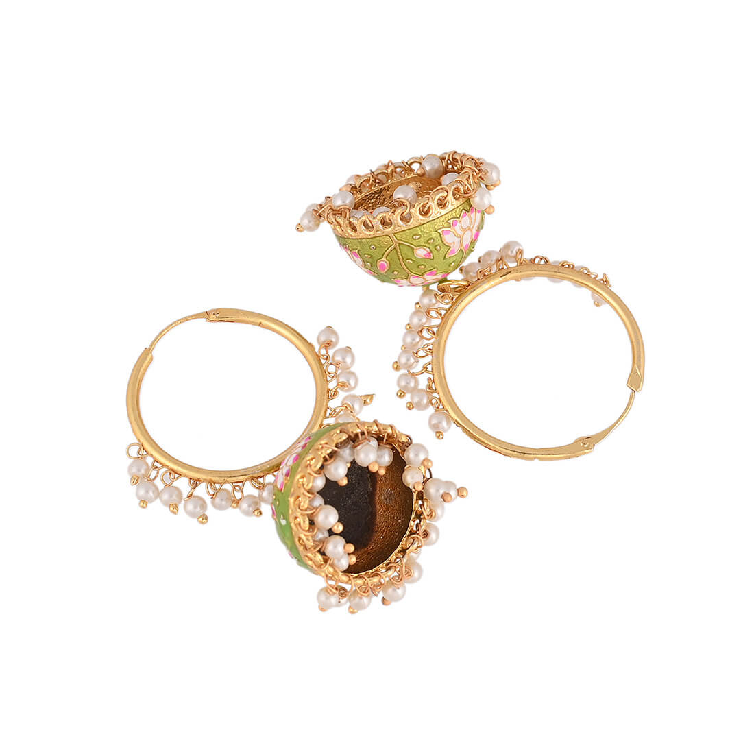 lotus-hoop-meenakari-jhumka-earring-green-viraasi