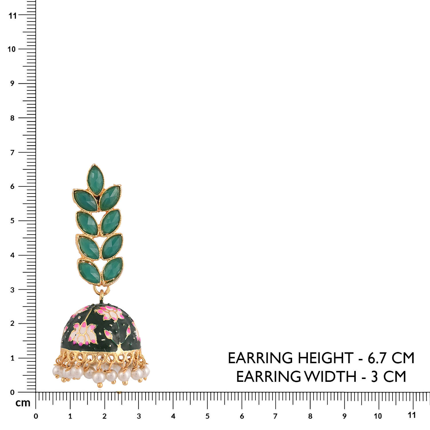 enamel-fusion-floral-jhumka-earring-green-viraasi