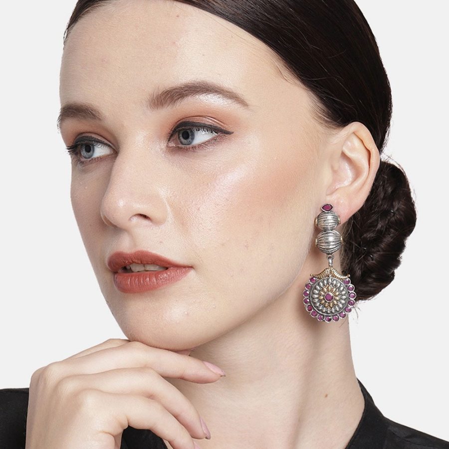 dual-tone-stone-earring-pink-viraasi
