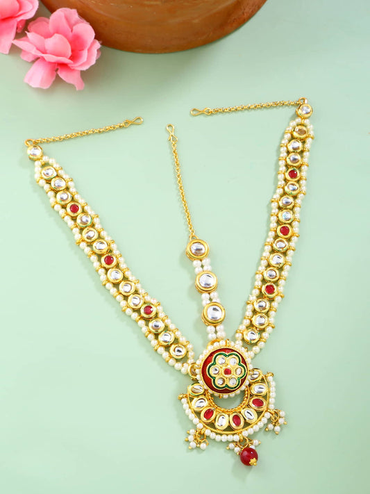 Gold Tone Kundan Maatha Patti