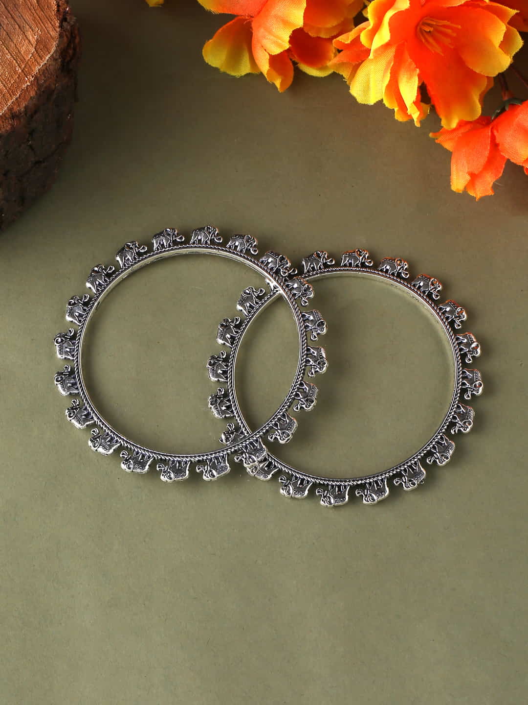 elephant-shape-oxidized-silver-kada-bangle-viraasi