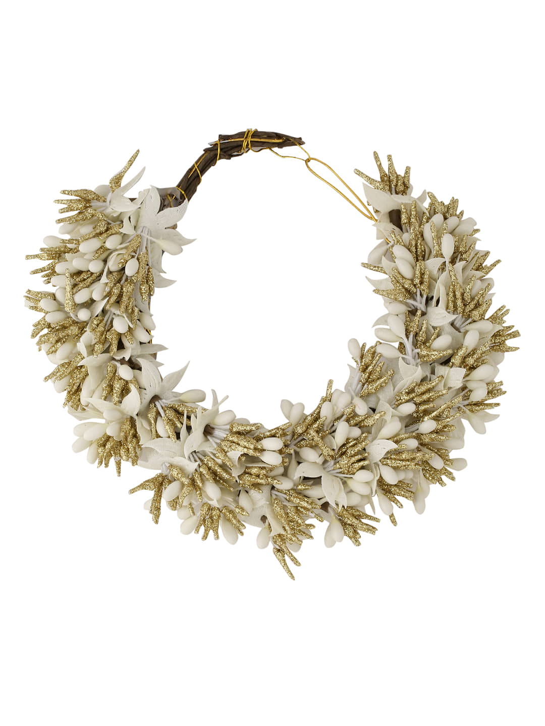 white-and-gold-flower-gajra-for-women-viraasi