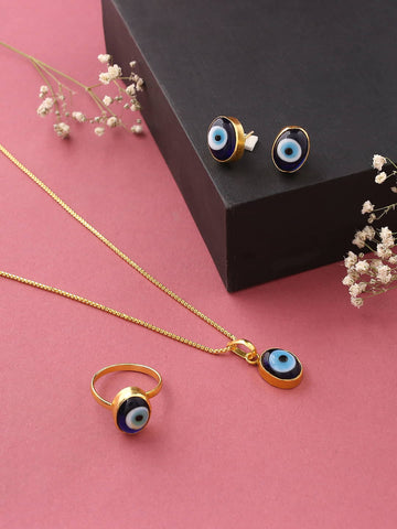 gold-plated-enamel-evil-eye-chain-pendant-set-with-ring-viraasi
