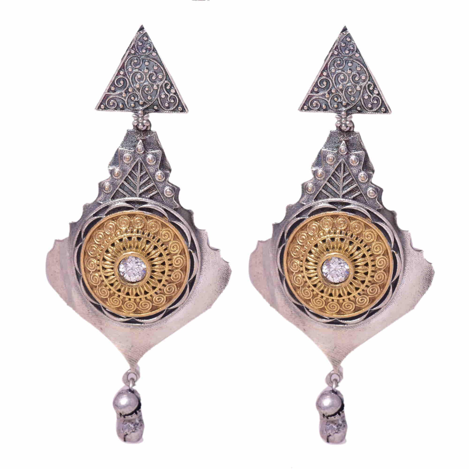 gold-and-silver-plated-long-earring-viraasi