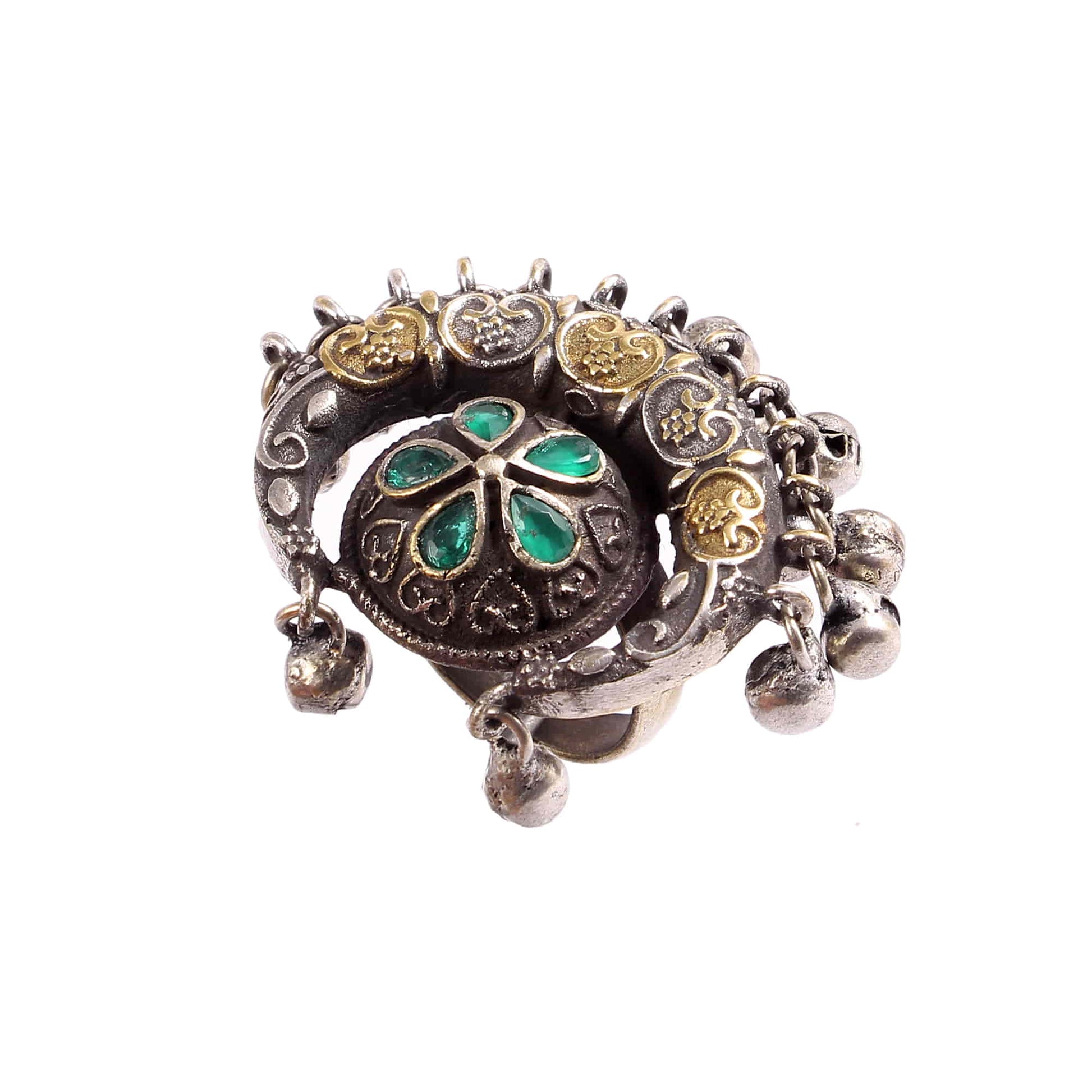 moon-shape-dual-tone-ring-green-stone-viraasi
