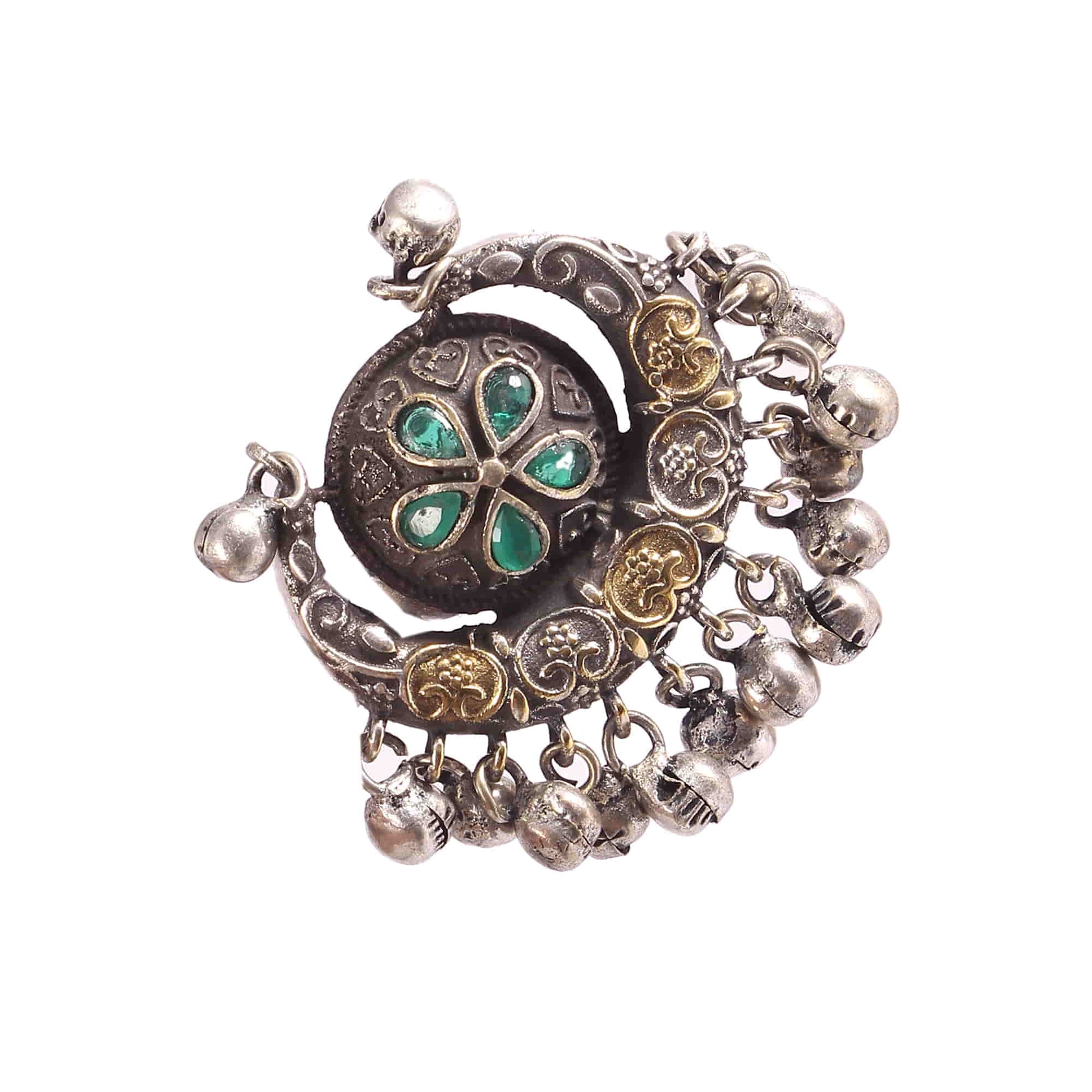 moon-shape-dual-tone-ring-green-stone-viraasi