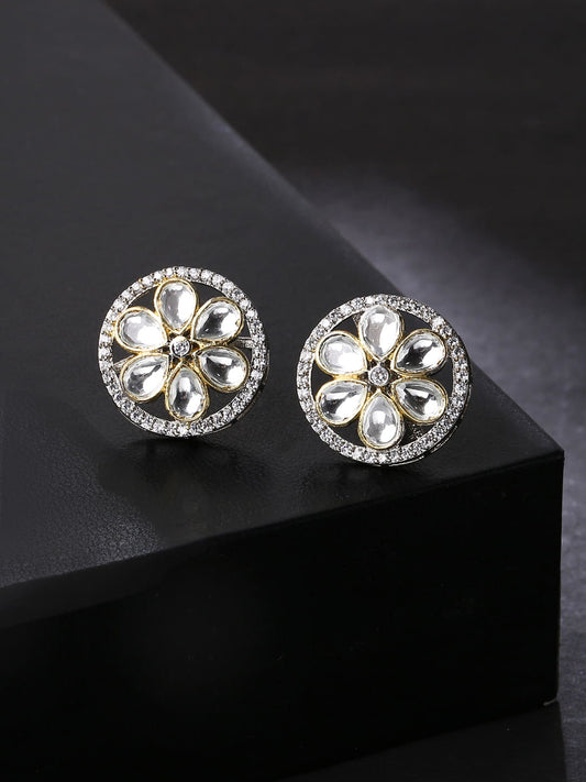 Round Shape American Diamond Studs Earrings