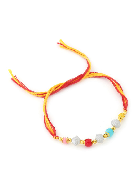 Multi-Color Pearls Bhai Bhabhi Rakhi