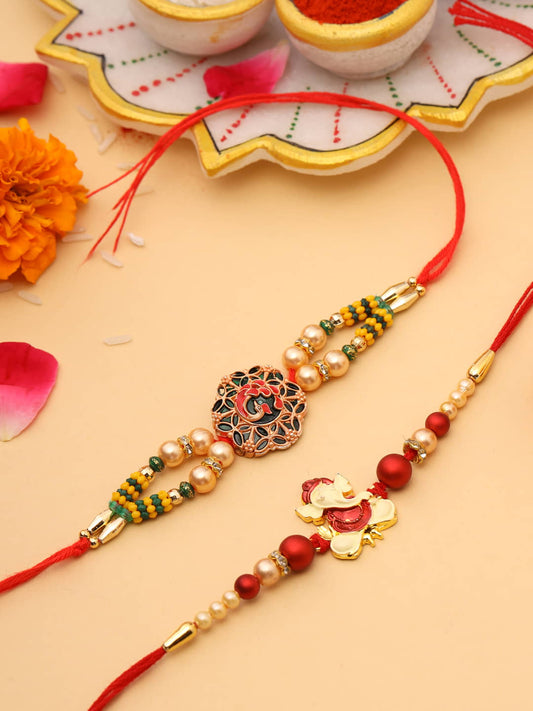 Set of 2 Multi-Color Rakhi For Brother