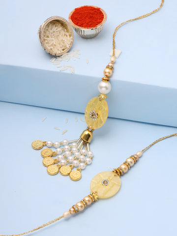 Pearl Design Bhaiya Bhabhi Rakhi-Viraasi